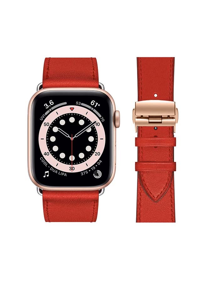 Perfii Replacement Band for Apple Watch Series 6/SE/5/4/3/2/1 Supreme Red - Image 2