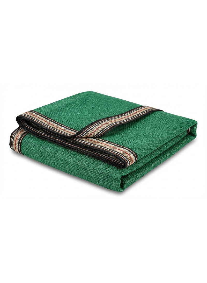 3m x 4m (12m²) shade net with circular protection strip and fixing straps - 63% shading rate - green color - Image 1