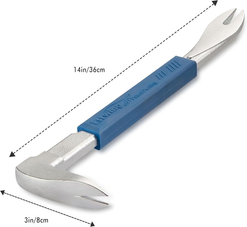 Estwing Pro Claw Nail Puller - 14" Pry Bar with Forged Steel Construction & No-Slip Cushion Grip - PC360G - Image 2
