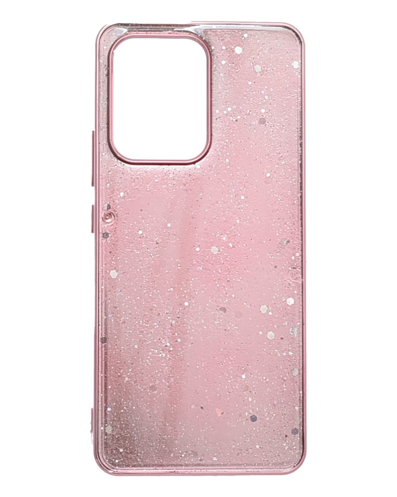 Glitter Plastic Phone Case for Oppo Reno 13F - Pink - Image 1