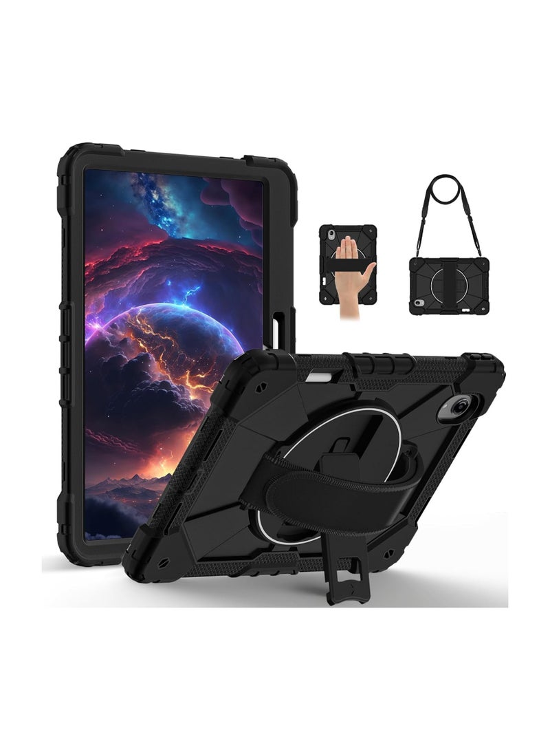 عام غطاء الجهاز اللوحي الواقي متوافق مع جهاز Lenovo Idea Tab Pro من الجيل الثاني مقاس 13 بوصة (إصدار 2026 - طراز TB390FU)، يتميز بغطاء واقٍ مضاد للصدمات من مادة PC + سيليكون مزود بحامل، وحامل قلم (pen holder)، وحزام يد، وحزام كتف. - Image 1