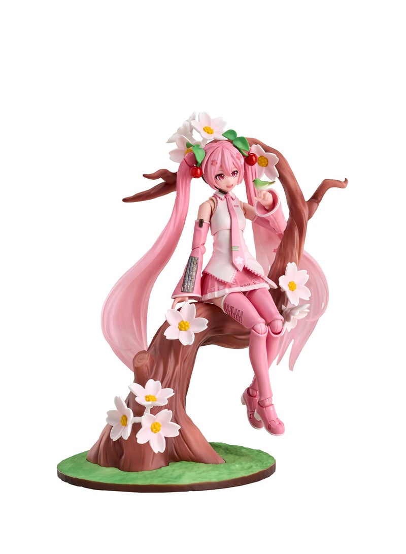 Blokees Hatsune Miku 73507 Fantastics Series Sakura Miku Model Kit | Soft-Touch Finish | 15cm Poseable Figure | Snap-Fit Tool-Free Build | Accessories + Display Stand | Collectible Gift - Image 1