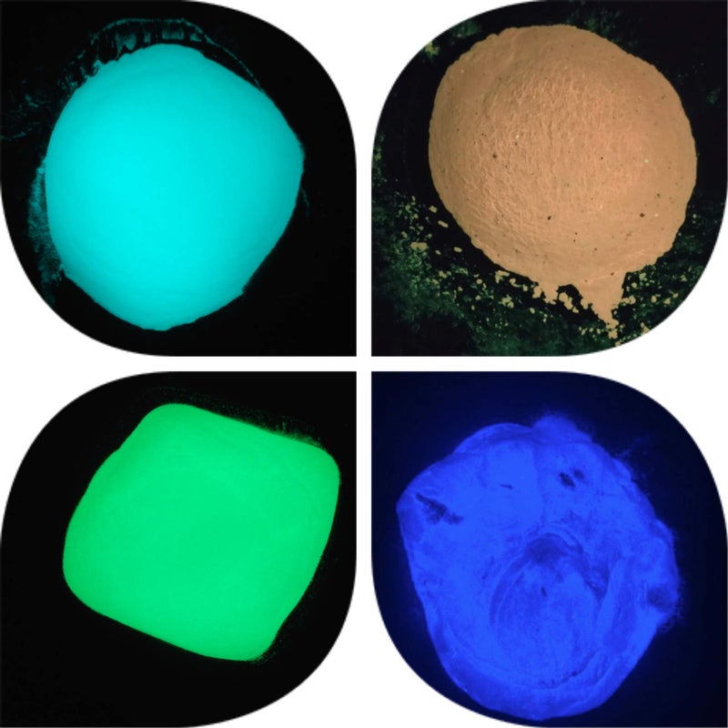 JASH Glow in The Dark Paint Powders 4 Colours(Green,Blue,Orange,Voilet) Each 25gm(Total 100gm) - Image 4