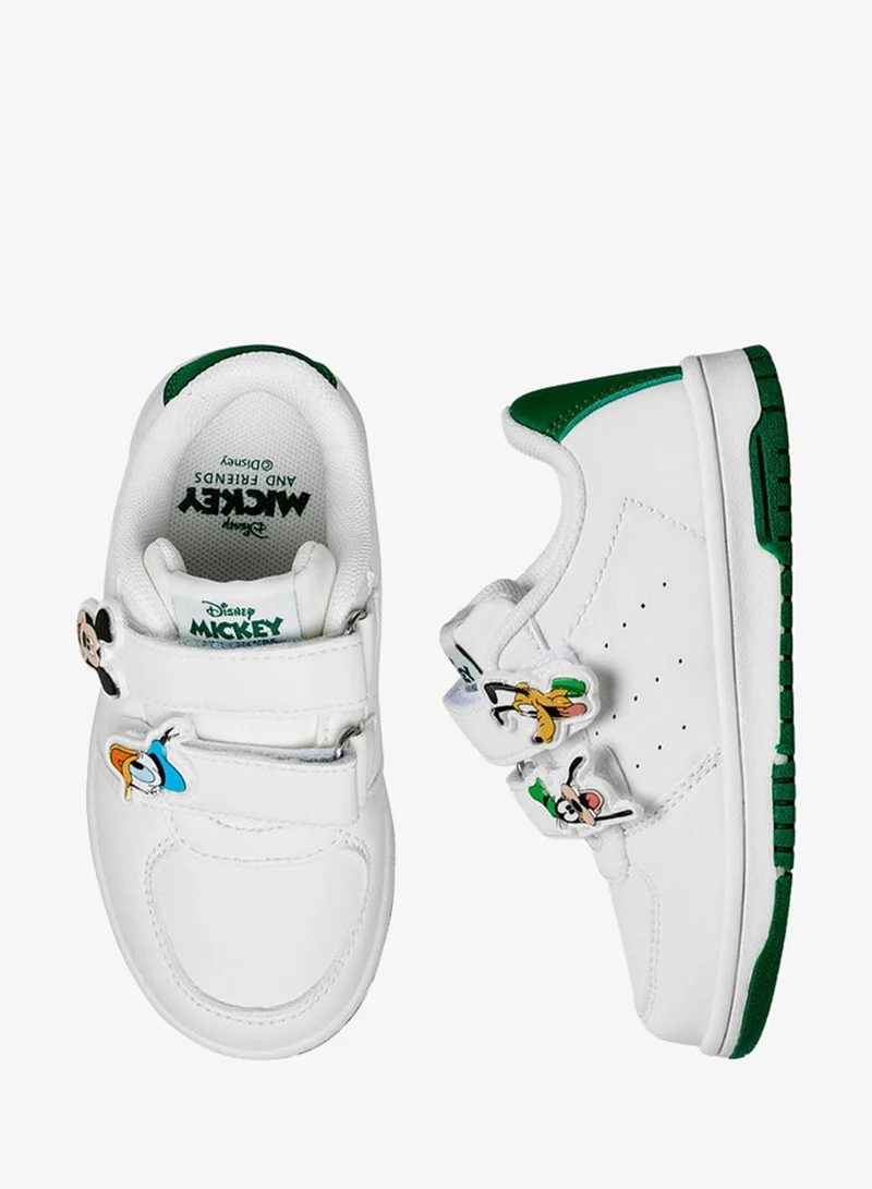 Disney Boys Mickey Mouse Applique Hook & Loop Sneakers