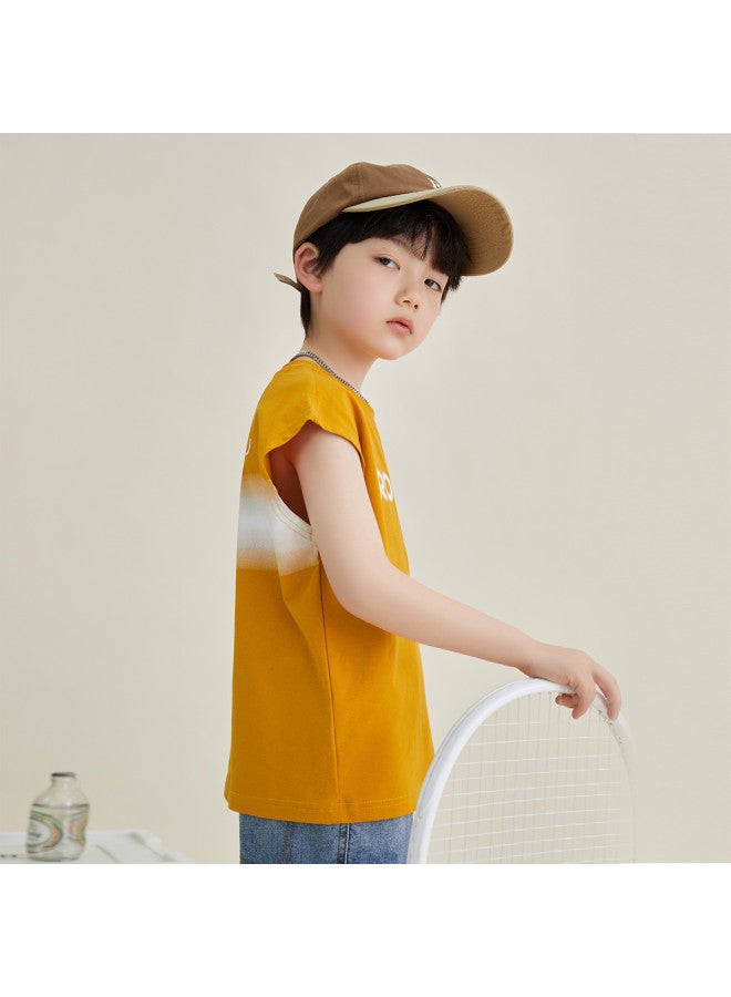 Vest: Boys' Casual T-shirt, 2025 Summer Trendy Children's Soft, Stretchy, Skin-friendly, Cool Top - Image 3