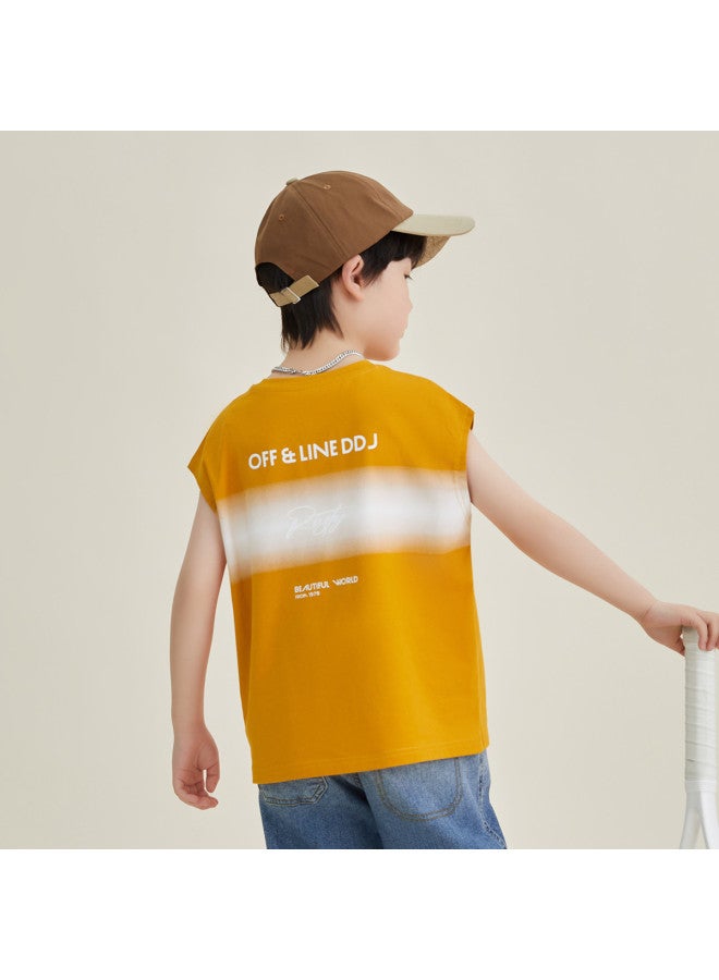 Vest: Boys' Casual T-shirt, 2025 Summer Trendy Children's Soft, Stretchy, Skin-friendly, Cool Top - Image 4