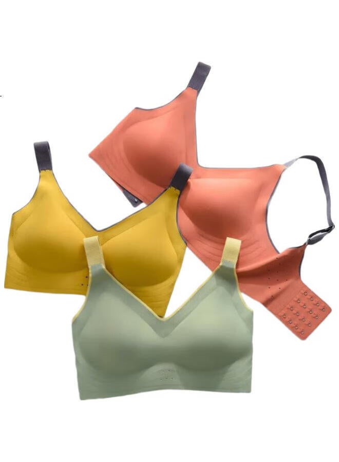 Modal Plus Size Women'S Thin Cup Bra Big Chest Shows Small Gathered Steel-Free Anti-Sagging Sports Bra M - Image 1