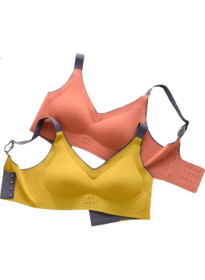 Modal Plus Size Women'S Thin Cup Bra Big Chest Shows Small Gathered Steel-Free Anti-Sagging Sports Bra M - Image 3