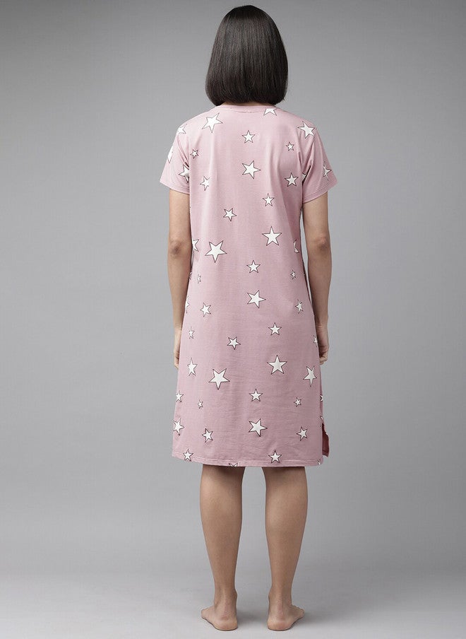 Zeyo Conversational Printed Pure Cotton Nightdress - Image 4