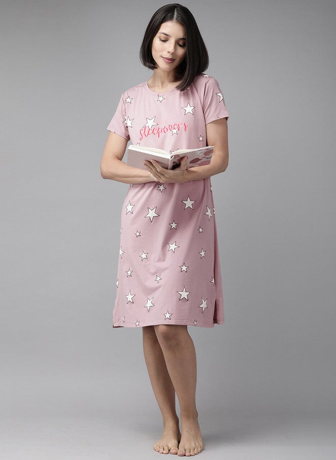 Zeyo Conversational Printed Pure Cotton Nightdress - Image 5