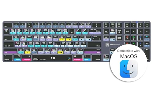Logickeyboard Titan Wireless Backlit Keyboard for Davinci Resolve Mac - Image 1