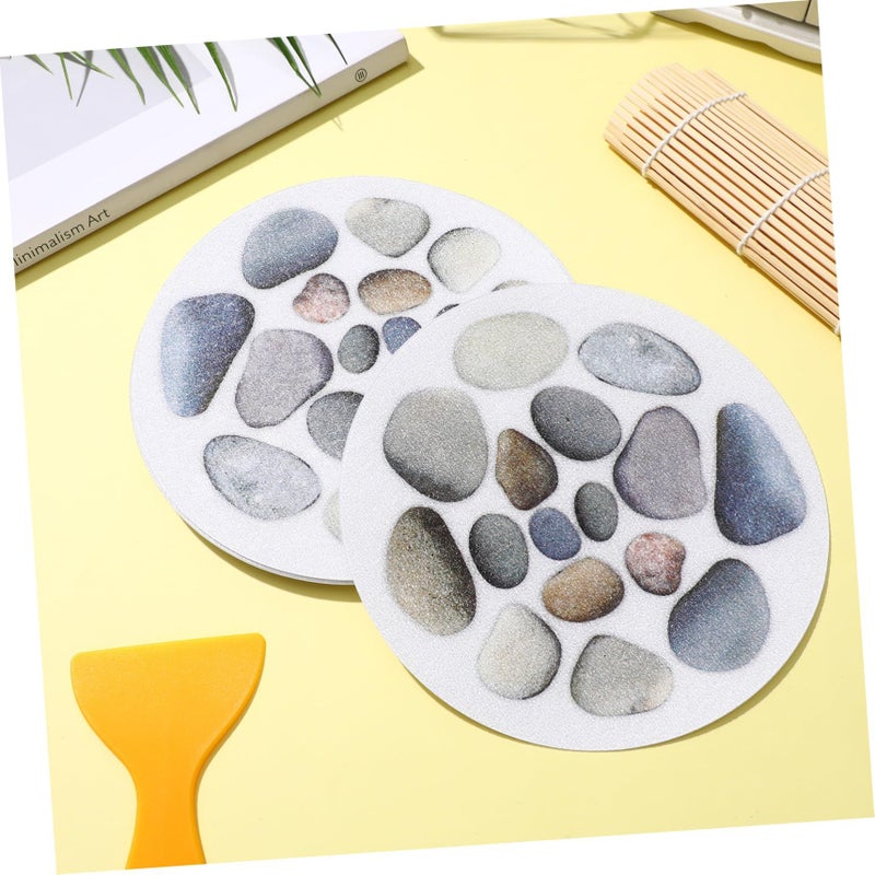 Garneck 8Pcs Anti Slip Bathroom Stickers Stone Pattern Tub Decals With Scraper Safety - Image 5