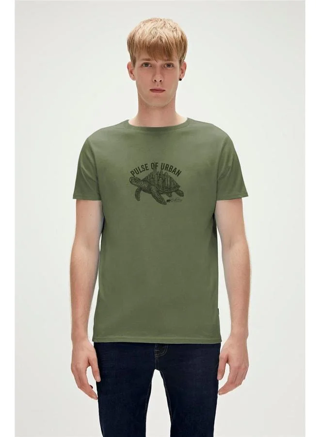 Bad Bear Caretta Pulse Light Green Men's Printed T‑shirt.