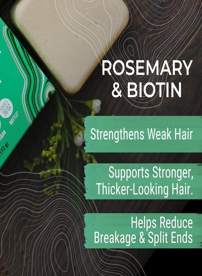Viori Rosemary Conditioner Bar with Biotin - Rice Water Hair Conditioner Bar for Thinning Hair - Strengthening, Shine, Scalp Care - Plastic Free - Travel Friendly - Image 2