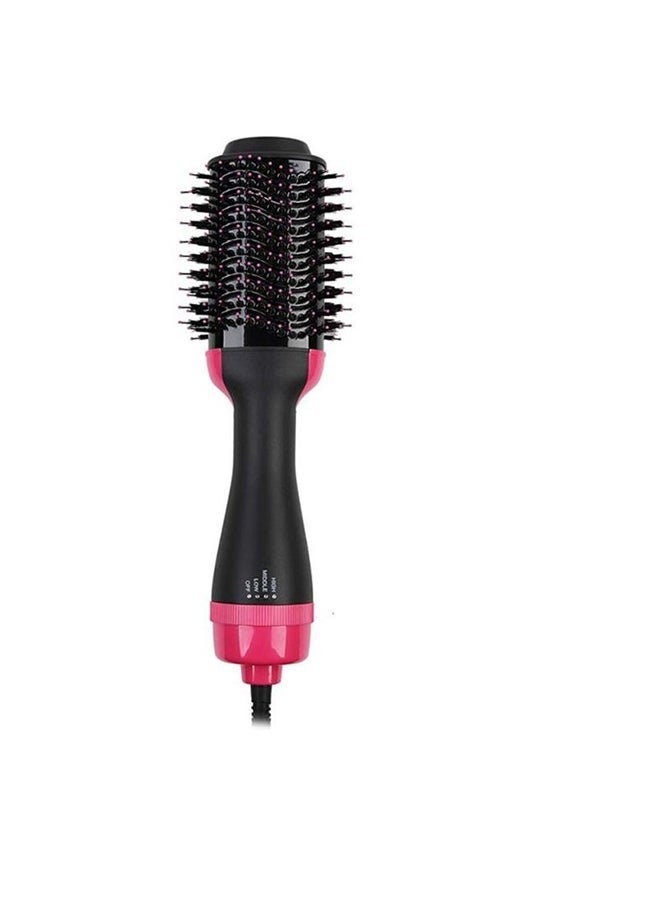 One Step Anti-Static Hot Air Brush – 35 x 10 cm, Black/Pink – Professional Hair Dryer & Styler for Frizz-Free, Smooth, and Shiny Hair, Suitable for All Hair Types - Image 1