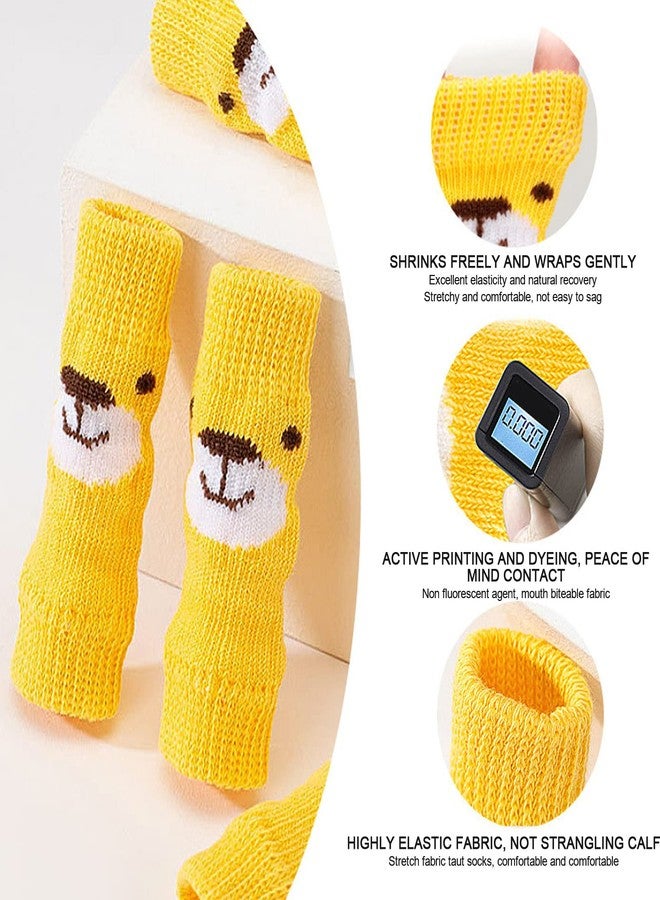 Zerodis 4pcs Pet Dog Elbow Protector, Elbow Support Wrap Pet Leg Warmers for Dogs Cats Knitted Dog Elbow Sleeve Leg Support Wrap Protectors S - Image 3