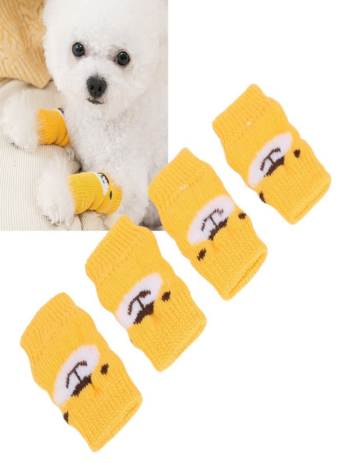 Zerodis 4pcs Pet Dog Elbow Protector, Elbow Support Wrap Pet Leg Warmers for Dogs Cats Knitted Dog Elbow Sleeve Leg Support Wrap Protectors S - Image 5