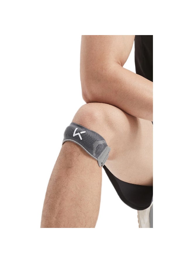 Keep Knitted Patellar Strap Knee Brace For Meniscus, Badminton, Running, Jump Rope, Patella Fixation, Adjustable, Gray, One Piece - Image 2