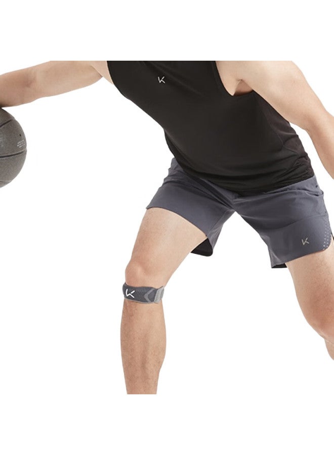Keep Knitted Patellar Strap Knee Brace For Meniscus, Badminton, Running, Jump Rope, Patella Fixation, Adjustable, Gray, One Piece - Image 3