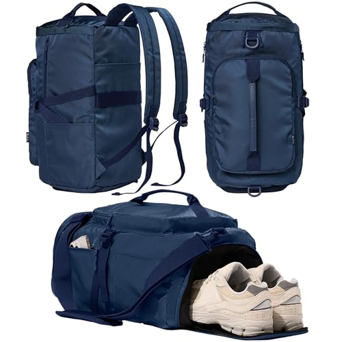 Uselike Gym Bag for Women with Shoe Compartment and Wet Pocket Convertible Gym Backpack workout Duffel Bag Multiple Pockets 30L - Image 1