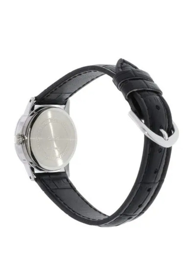 CASIO - Casio Women's Quartz Watch, Analog Display and Leather Strap LTP-V002L-1BUDF, Black Band - Image 1