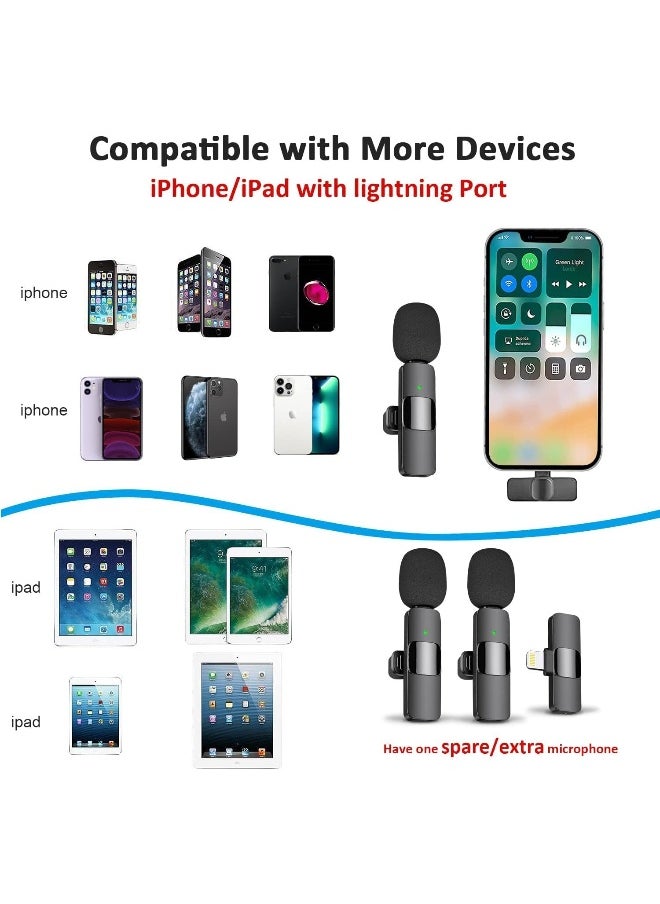 ECVV Wireless Microphone for iPhone iPad, Wireless Lavalier Microphone, Plug-Play Wireless Mic for Recording, Live Stream, YouTube, TikTok  - Image 5