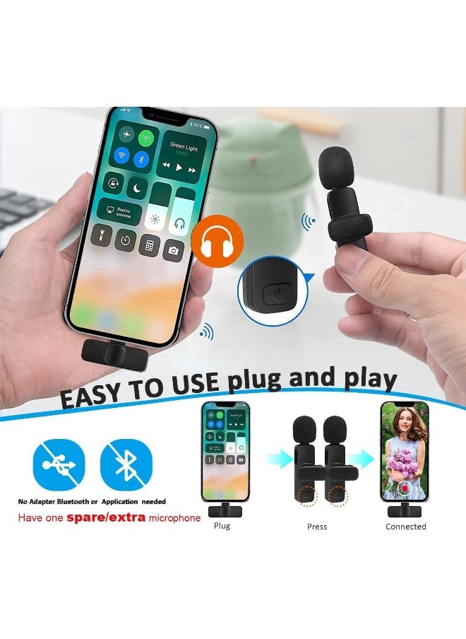 ECVV Wireless Microphone for iPhone iPad, Wireless Lavalier Microphone, Plug-Play Wireless Mic for Recording, Live Stream, YouTube, TikTok  - Image 4