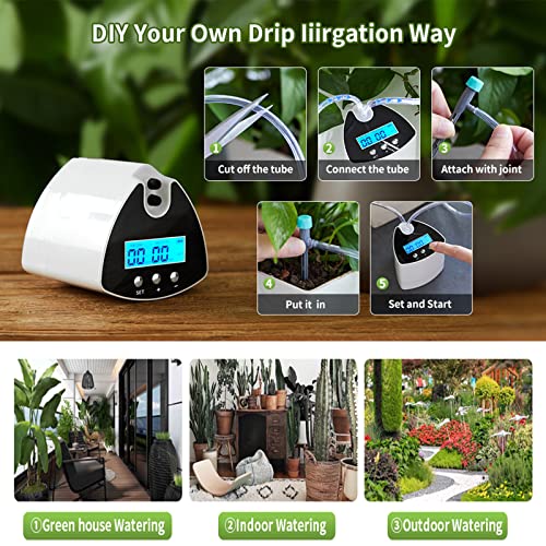 DAOTAILI Automatic Plant Waterer Indoor | Programmable Drip Irrigation Kit with USB Power, DIY Tubing & Water-Saving Drip Emitters - Image 3