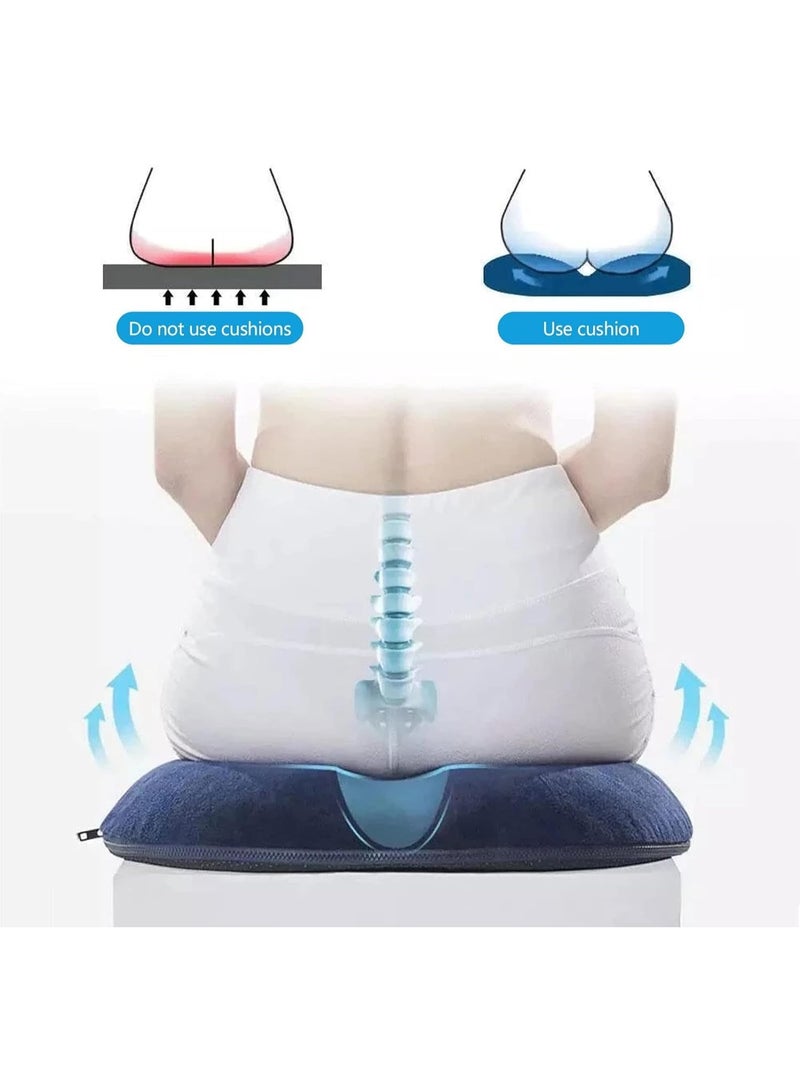 FALAHOM Dount Seat Cushion Orthopedic Design, Memory Foam Pillow, Hemorrhoid Treatment Tailbone Cushion for Prostate/Pregnancy/Bed Sores/Coccyx/Sciatica for Office Chair Car or Travel - Image 5