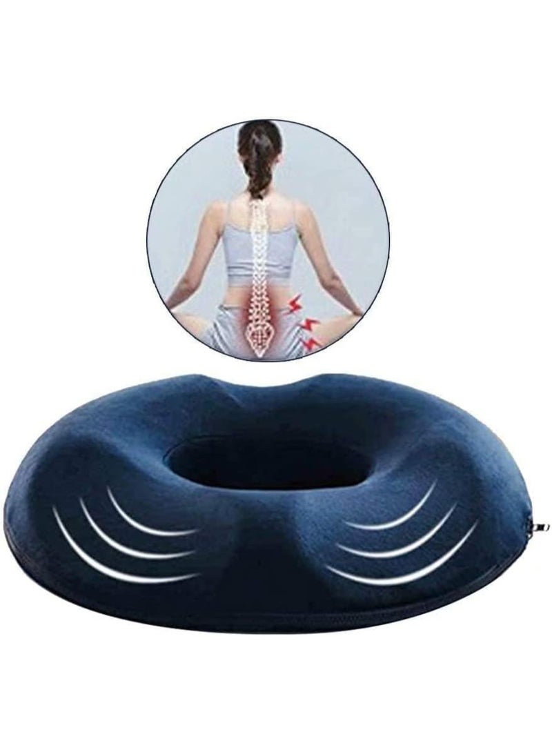 FALAHOM Dount Seat Cushion Orthopedic Design, Memory Foam Pillow, Hemorrhoid Treatment Tailbone Cushion for Prostate/Pregnancy/Bed Sores/Coccyx/Sciatica for Office Chair Car or Travel - Image 1