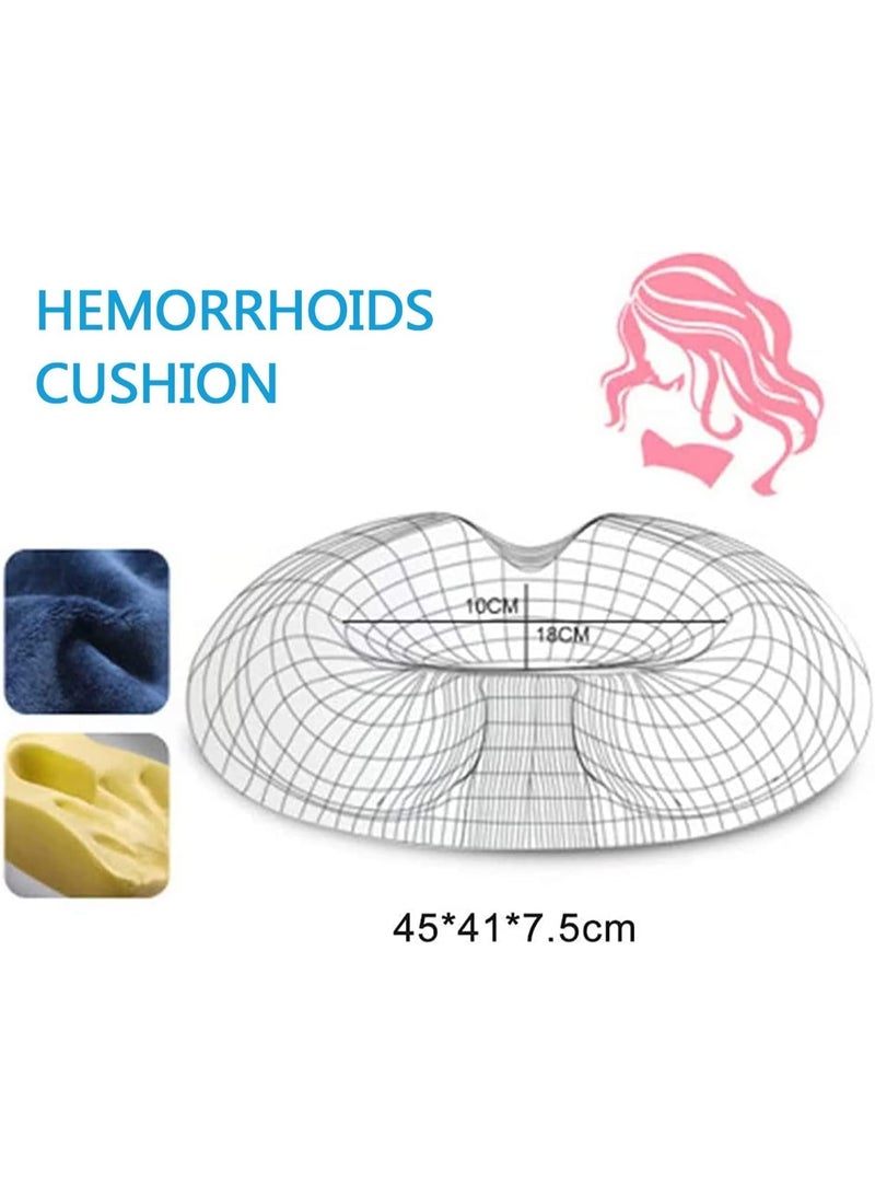 FALAHOM Dount Seat Cushion Orthopedic Design, Memory Foam Pillow, Hemorrhoid Treatment Tailbone Cushion for Prostate/Pregnancy/Bed Sores/Coccyx/Sciatica for Office Chair Car or Travel - Image 2