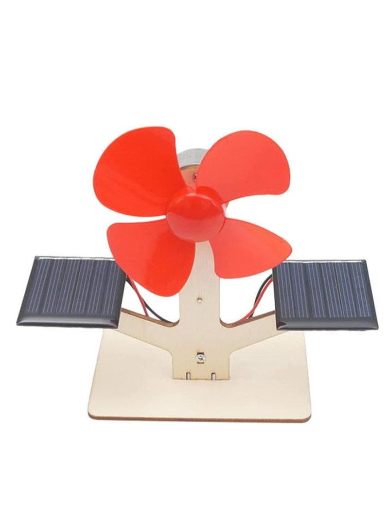 Scientific Solar Fan Toy, Engineering Products Toys 1set for Kits Experiment Science Model, Development Children Solar Brain of Educational Assembly Kids Fan DIY Students, 1 Pcs  - Image 1