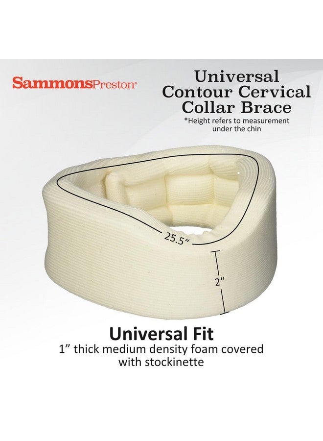 Sammons Preston Sammons Preston Universal Contour Cervical Brace, Adjustable Hook and Loop Closure, For Neck Strain, Injury, or Post-Op Surgery, Relieves Neck Pain and Spine Pressure, Cream Color, 2” High  - Image 3