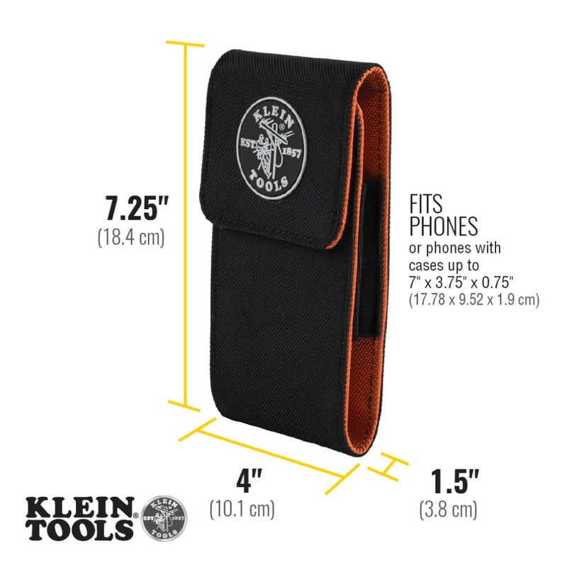 Klein Tools 55474 Phone Holder, XX-Large, Fits iPhone, Google, LG, Samsung Phones, With Magnetic Closure and Belt Clip - Image 3