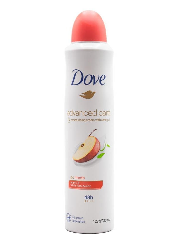 Dove Go Fresh Apple & White Tea, Women's Anti Perspirant Deodorant Aerosol Spray 250ml, Pack of 6 - Image 3