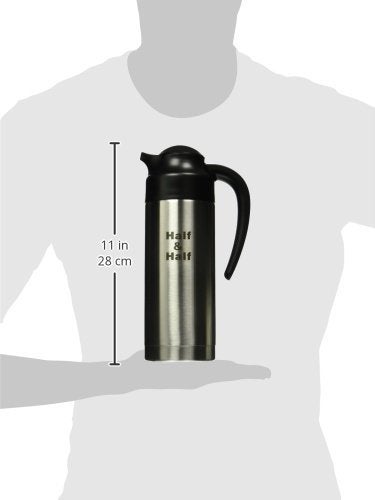 Service Ideas Service Ideas S2SN100HHET Steelvac Creamer Carafe,"Half & Half" Etched, Stainless vacuum insulated, 1 Liter (33.8 Ounces), Dishwasher safe, NSF listed, Brushed finish  - Image 3