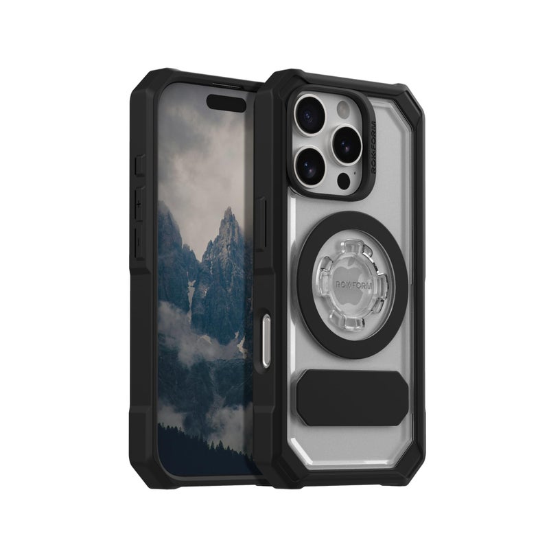 ROKFORM Case Compatible with iPhone 16 Pro Crystal Series Magnetic Cover Clear - Image 2