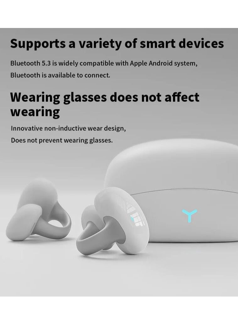 HM20 Ear Clip TWS Wireless Earphones Bluetooth5.3 ENC Open Headphones Noise Reduction Earbuds With Mic - Image 3