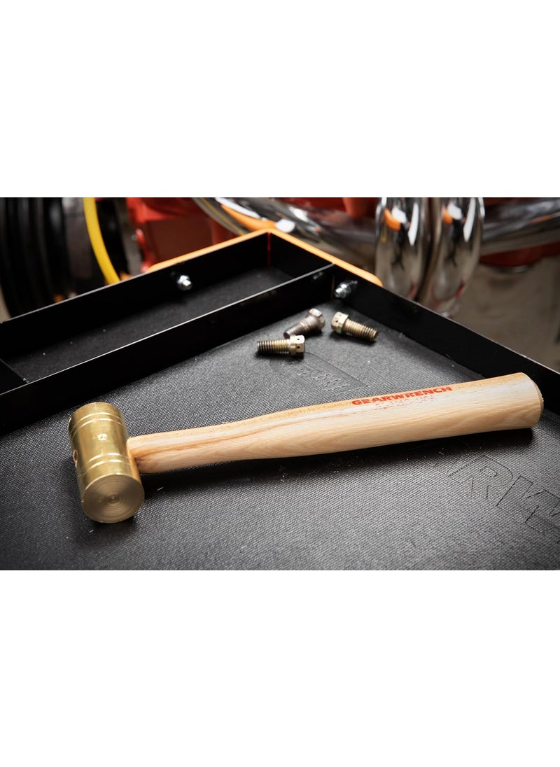 GearWrench GEARWRENCH Brass Hammer with Hickory Handle  1 lb  81111G  - Image 4