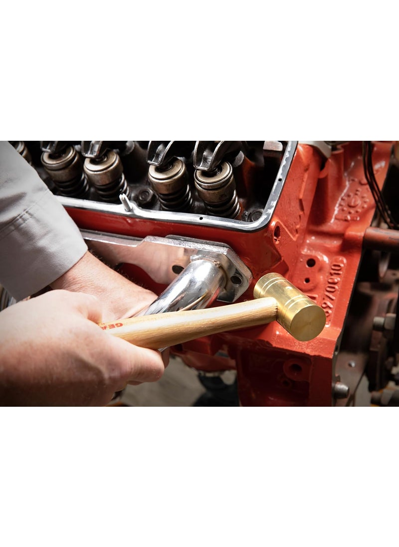 GearWrench GEARWRENCH Brass Hammer with Hickory Handle  1 lb  81111G  - Image 5