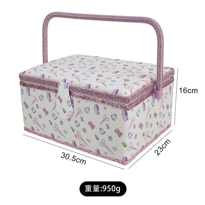 D&D Sewing Kit Box with Tools, Large Storage Case for Needles, Thread, Scissors, Crochet Hooks, Travel Sewing Basket - Image 1