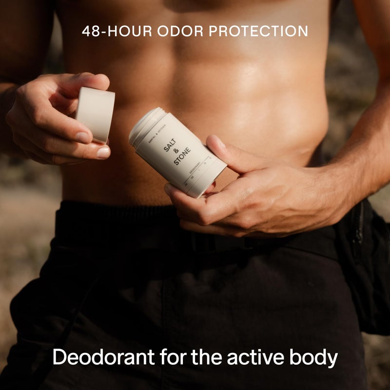 SALT & STONE Aluminum Free Deodorant | Extra Strength 48 Hour Protection for Women & Men | Made with Seaweed Extracts, Niacinamide & Prebiotics (Black Rose & Oud) - Image 3