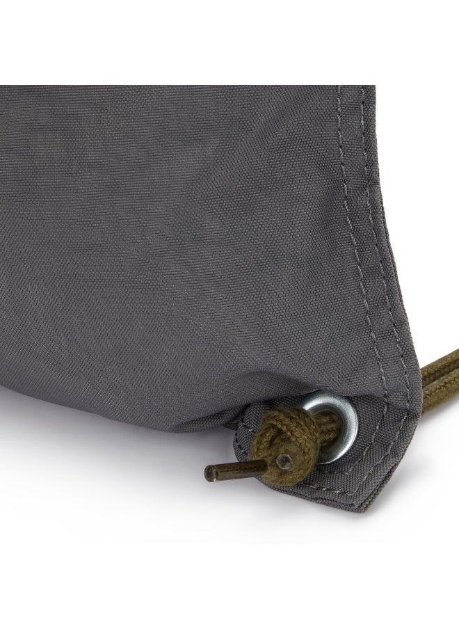 kipling SuperTaboo Kids Medium School/Gym/Swim/Drawstring Bag, Water Repellent, 15L, 0.24kg - Back To Grey (Grey)  - Image 4