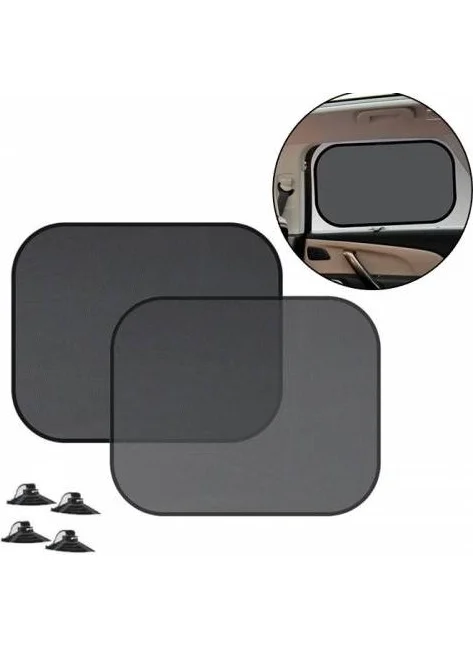 Polhammobile Polham Suction Cup Car Side Window Sunshade 2PCS Set 36X44CM Auto Side Window Curtain Sunshade