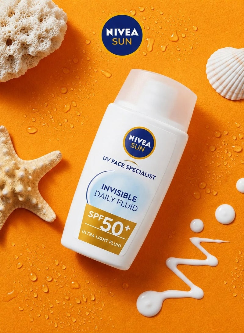 نيفيا صن سكرين واقي شمس سائل وغير مرئي يومي للوجه SPF 50+ - 40 ملل - Image 3