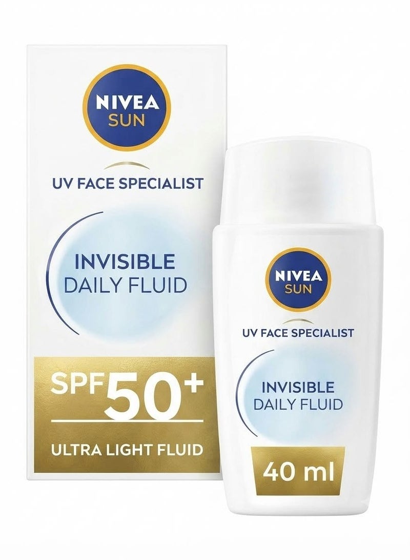 نيفيا صن سكرين واقي شمس سائل وغير مرئي يومي للوجه SPF 50+ - 40 ملل - Image 1