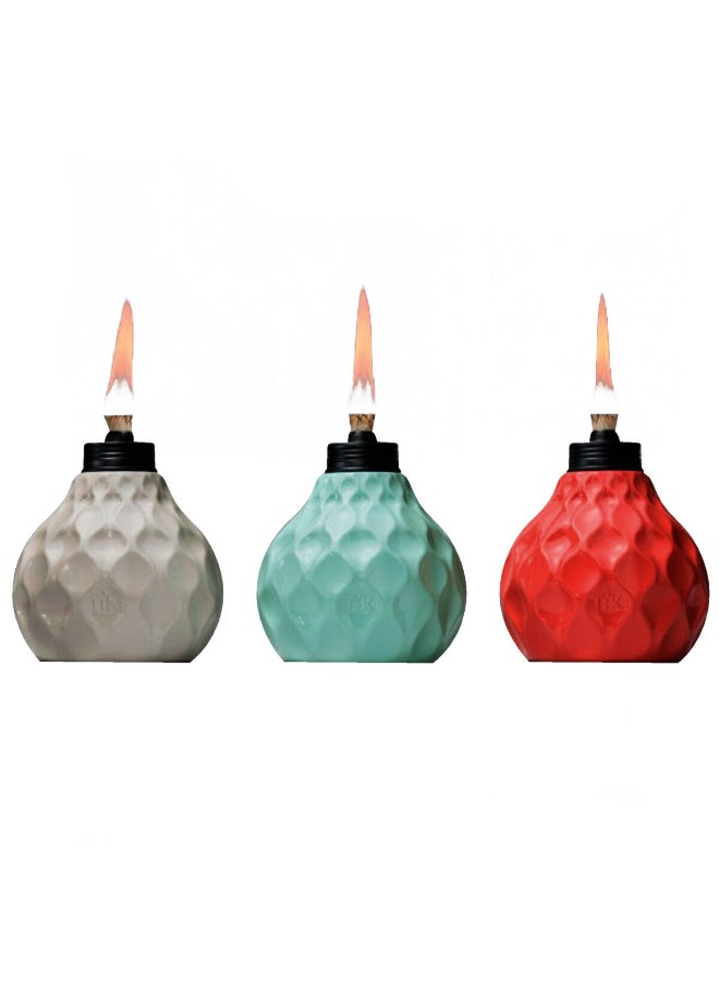 TiKi Fiberglass Semi Gloss Seaside Escape Tabletop Torch Assorted Coor 6 Inch 1117027 - Image 1