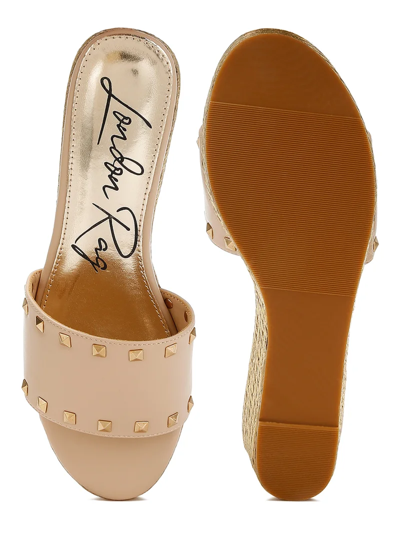 London Rag Slip On Espadrilles in Beige