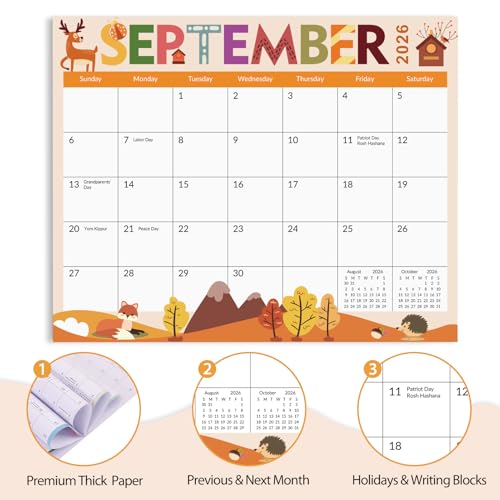 Zuozee Magnetic Calendar for Refrigerator, 8'' x 10'' Fridge Calendar Runs from January 2026 Until December 2027, 24 Months Refrigerator Calendars for Home, Office & School - Image 2