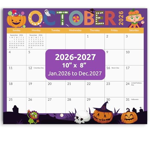 Zuozee Magnetic Calendar for Refrigerator, 8'' x 10'' Fridge Calendar Runs from January 2026 Until December 2027, 24 Months Refrigerator Calendars for Home, Office & School - Image 1